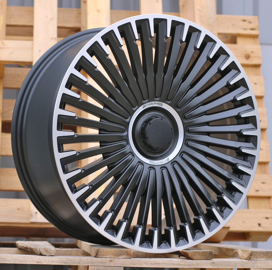 Diski R21 5x112 J9 ET30 RACINGLINE H3286F MERCEDES Black Polished Half Matt (Rear+Front) (Hybrid Forged)