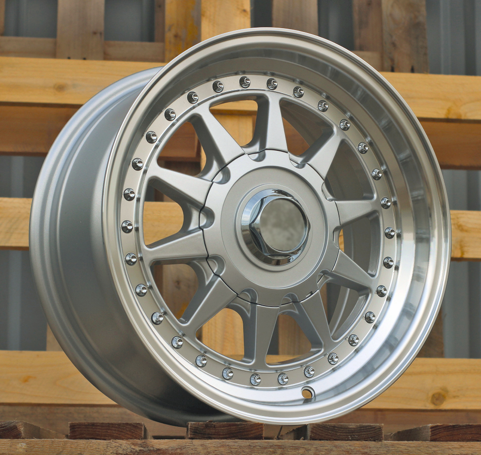 Diski R15 4x100 J7 ET25 RACINGLINE LU920 Silver +Polished Lip