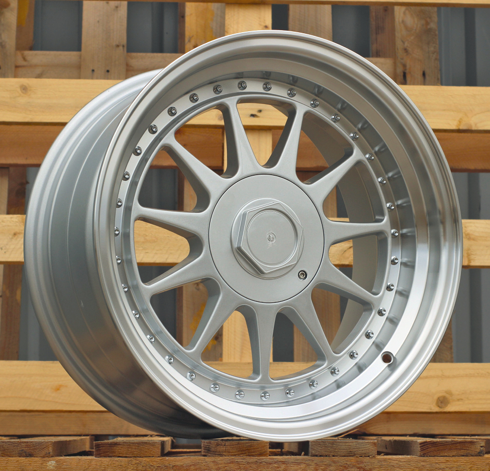 Diski R17 4x100 J7.5 ET30 RACINGLINE 7962F Silver +Polished Lip (Rear+Front)