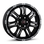 Diski R18 5×130 J8 ET45 Borbet CW8 black rim window polished matt