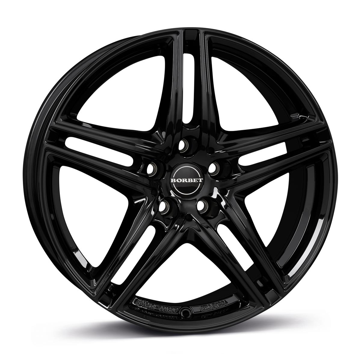 Diski R16 5x112 J6.5 ET22 Borbet XR black glossy