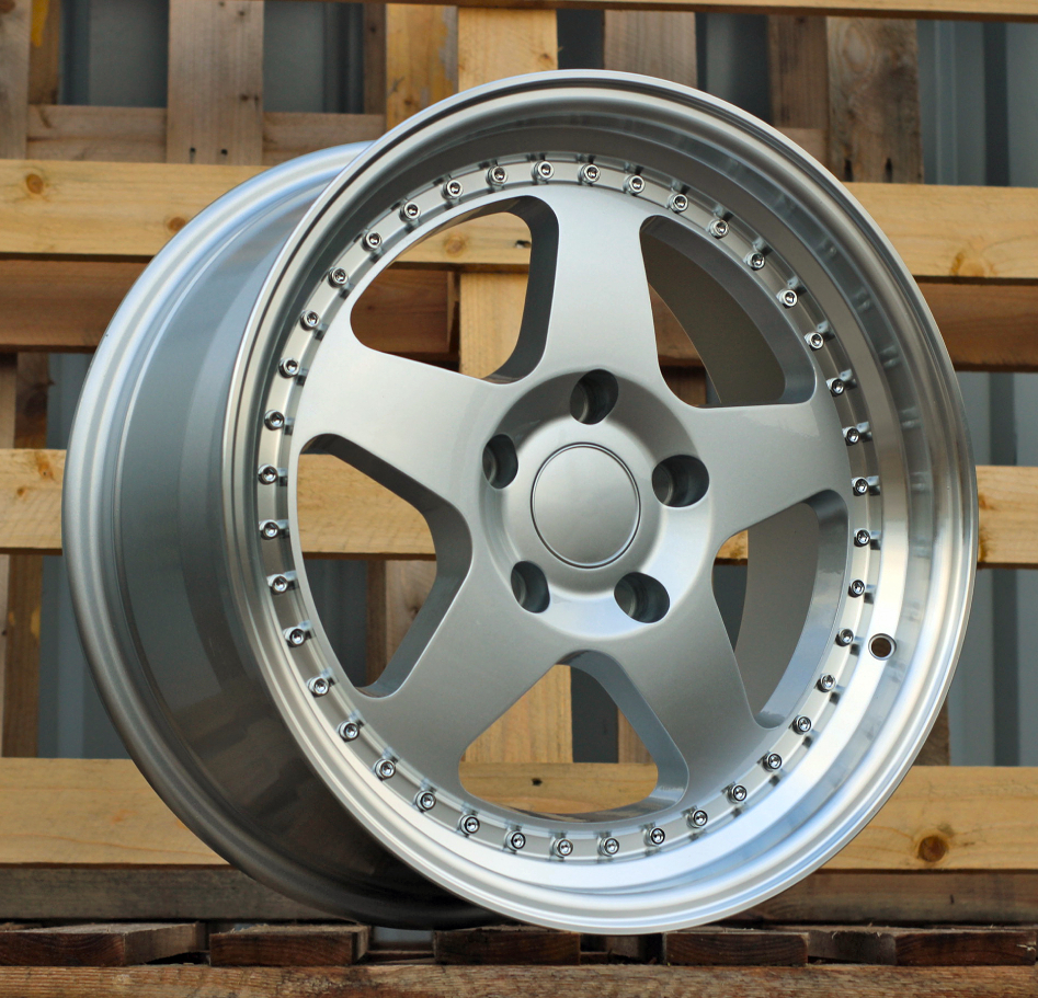 Diski R17 5x120 J8 ET34 RACINGLINE HE750 BMW Silver +Polished Lip