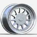 Diski R15 4×100 J7.5 ET20 RACINGLINE LU596 Silver +Polished Lip