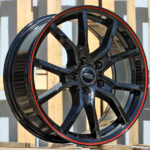 Diski R17 5×105 J7 ET40 RACINGLINE B5253 Black With Red Line