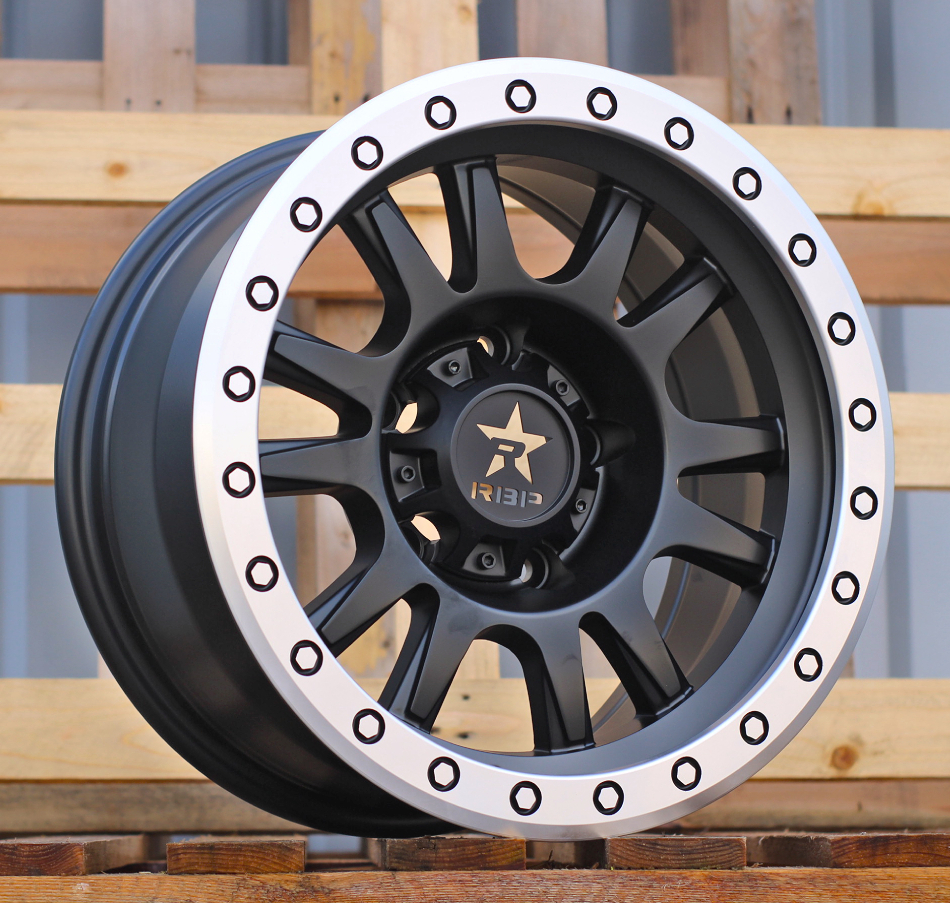 Diski R16 5x139.7 J8 ETM12 RACINGLINE B5944 4X4 Black Half Matt +Polished Lip