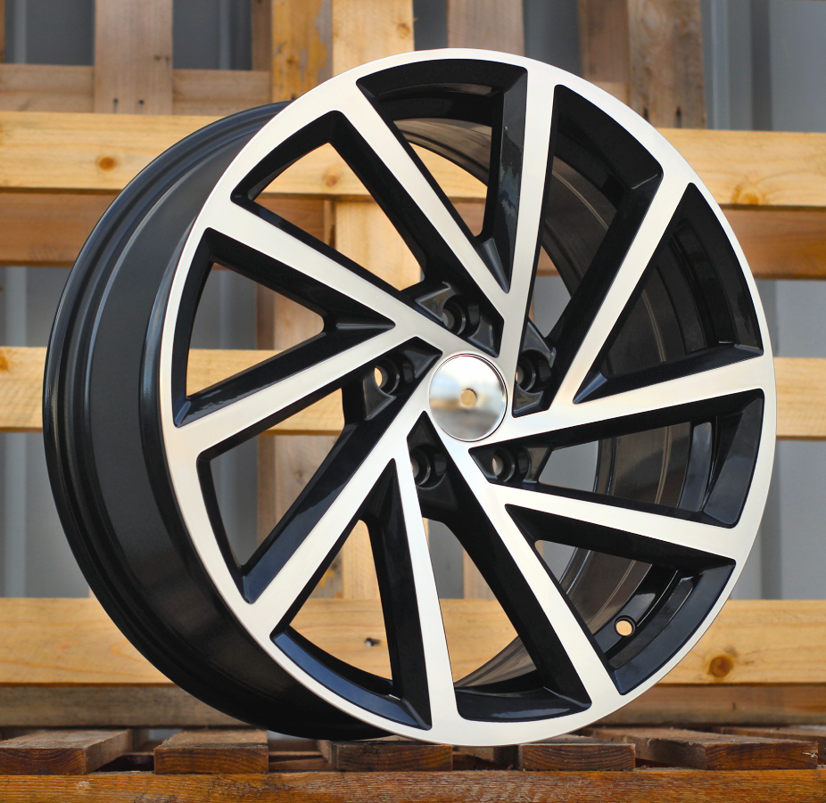 Diski R17 5x112 J7.5 ET45 RACINGLINE B5329 VW Black Polished
