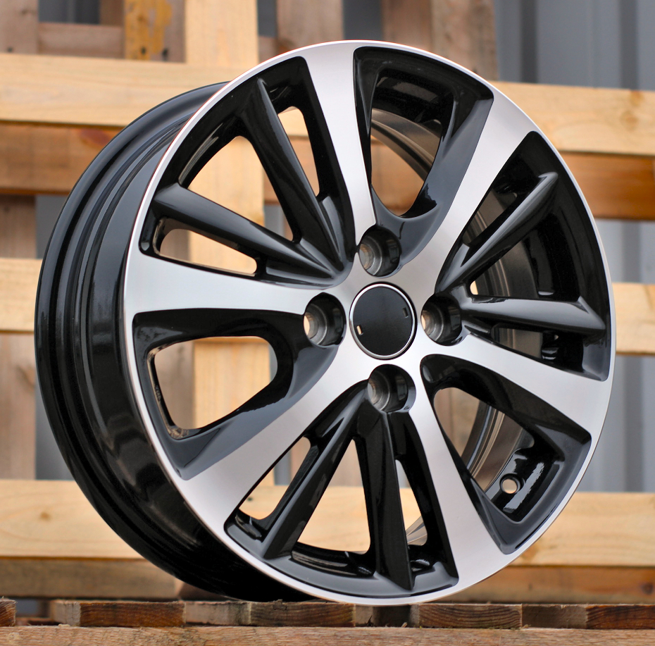 Diski R15 4x100 J5.5 ET44 RACINGLINE I6072 TOYOTA Black Polished