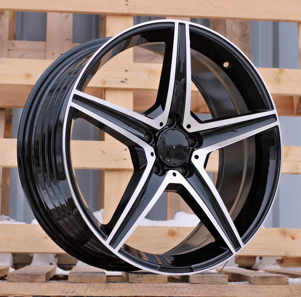 Diski R19 5x112 J8 ET43 RACINGLINE B5052 MERCEDES Black Polished (Hybrid Forged)