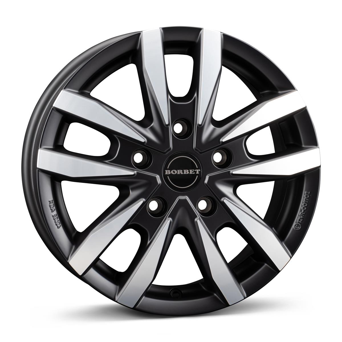 Diski R16 5x118 J6 ET68 Borbet CW5 black polished matt