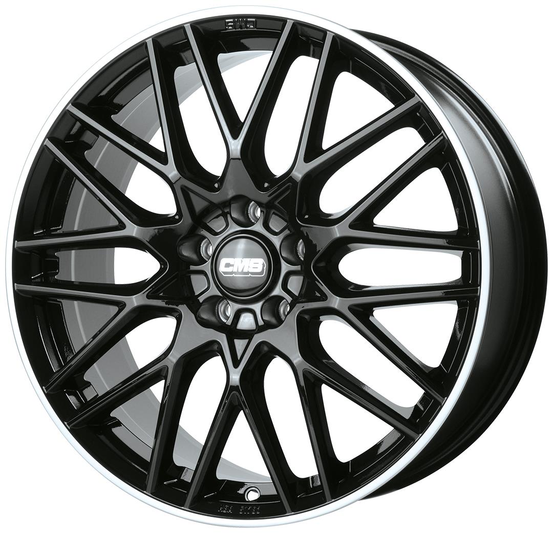 Diski R18 5x114.3 J7.5 ET47 CMS C25 Diamond Rim Black Gloss