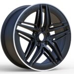 Diski R19 5×112 J8 ET52 RACINGLINE IN3517F MERCEDES Black +Polished Lip (Hybrid Forged)
