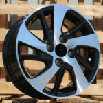 Diski R15 4×100 J5.5 ET45 RACINGLINE F0458 TOYOTA Black Polished