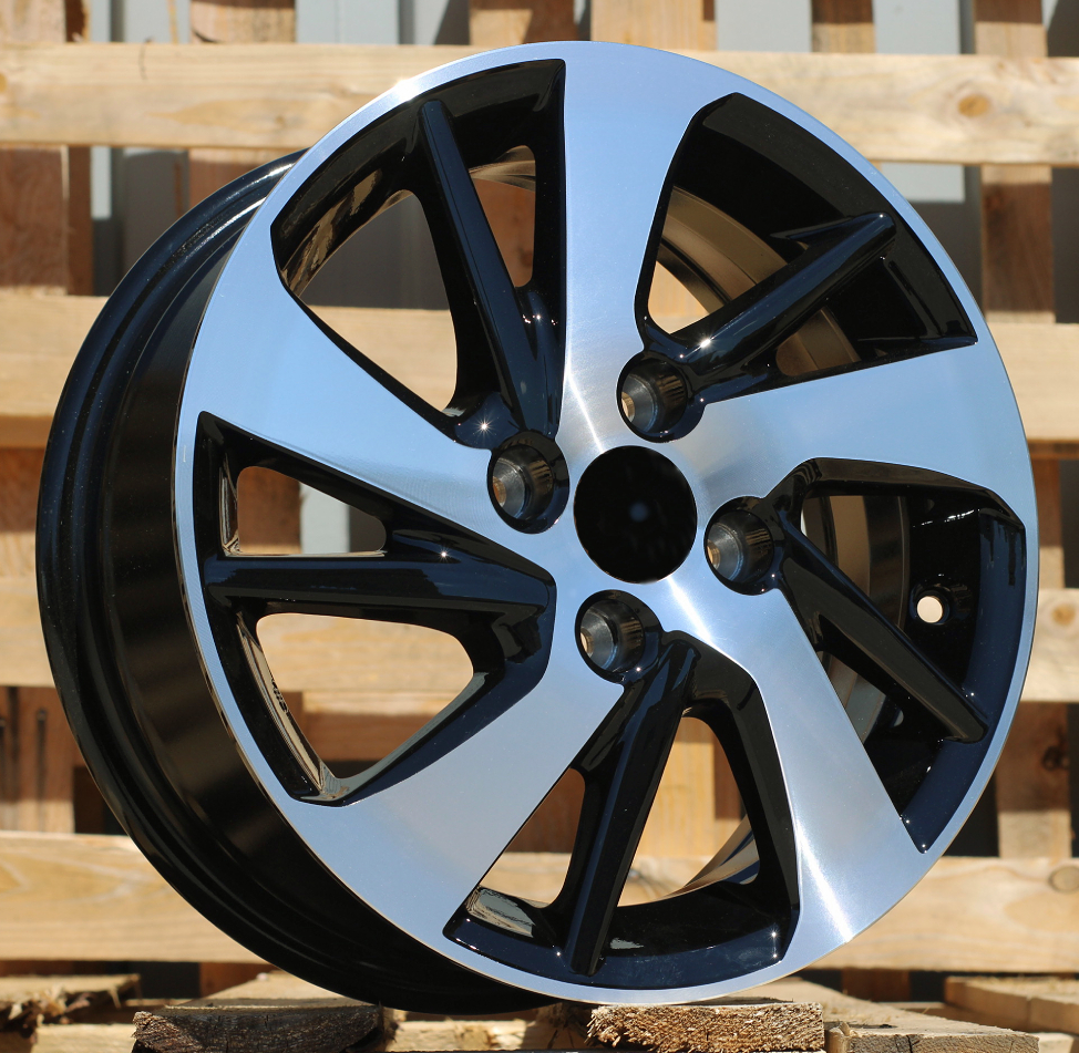 Diski R15 4x100 J5.5 ET45 RACINGLINE F0458 TOYOTA Black Polished