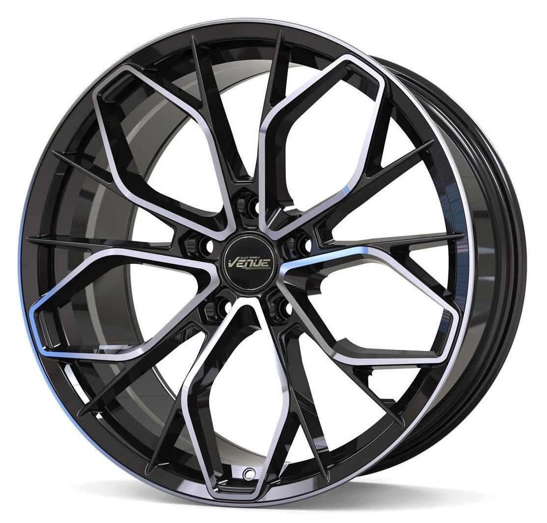 Diski R18 5x114 J8.5 ET35 Venue Rocker Black Polished