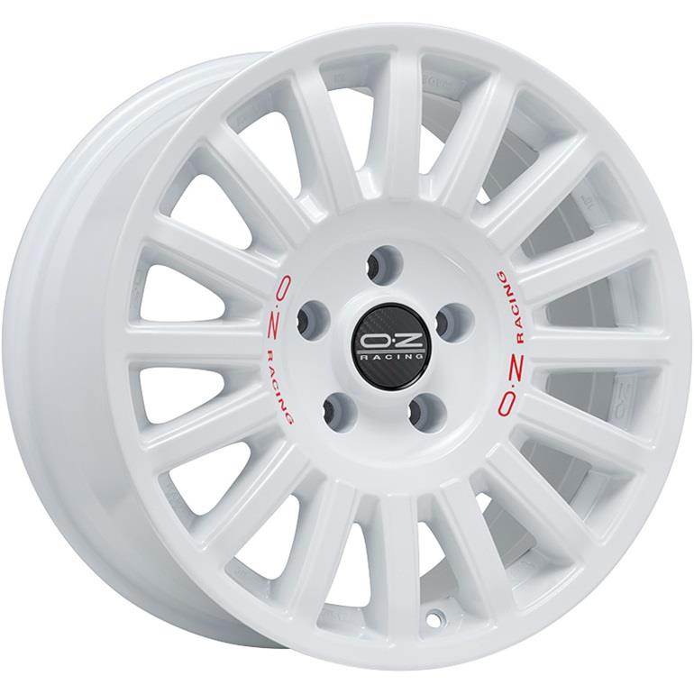 Diski R18 5x130 J8.5 ET48 OZ Racing Rally Raid Race White Red Lettering