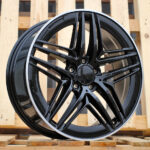 Diski R19 5×112 J8 ET52 RACINGLINE IN3517F MERCEDES Black +Polished Lip (Hybrid Forged)