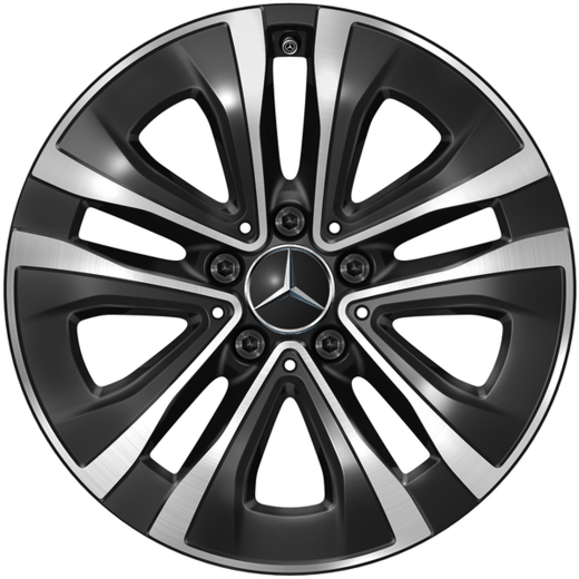 DISKI Mercedes OEM R17 5×112 J6.5 ET44/66.6 A1774012900 Black Polished