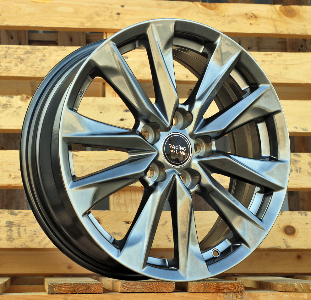 Diski R17 5x114.3 J6.5 ET35 RACINGLINE H3341F TOYOTA Dark Shining (Hybrid Forged)