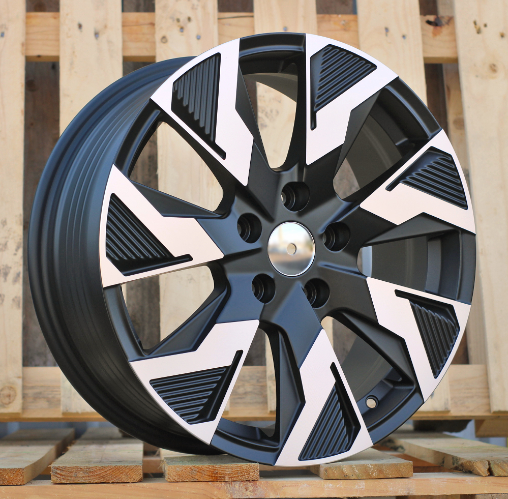 Diski R17 5x114.3 J7 ET45 RACINGLINE IN3521F RENAULT Black Polished Half Matt (Hybrid Forged)
