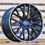 Diski R21 5×130 J11.5 ET62 RACINGLINE B5541 PORCHE Black +Polished Lip (Rear+Front)