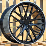 Diski R21 5×130 J11.5 ET69 RACINGLINE B5541 PORCHE Black +Polished Lip (Rear+Front)