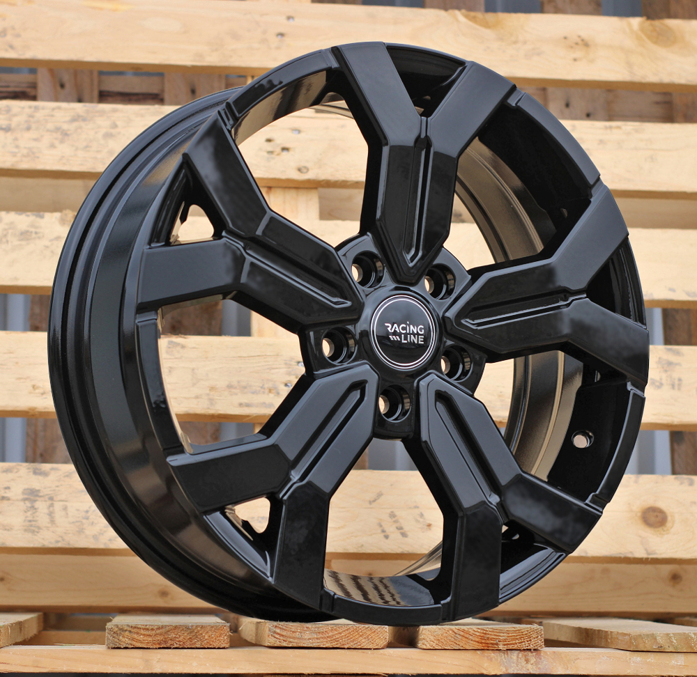 Diski R16 5x114.3 J6.5 ET50 RACINGLINE B1110 DACIA Black