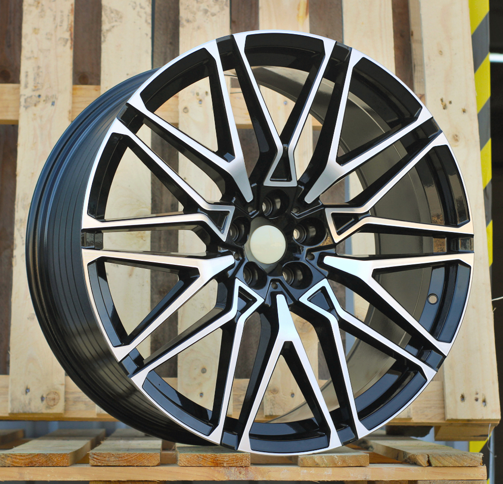 Diski R22 5x112 J10.5 ET42 RACINGLINE B5771 BMW Black Polished (Rear+Front) (Hybrid Forged)