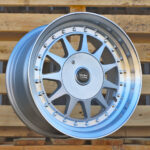 Diski R15 4×100 J7.5 ET20 RACINGLINE LU596 Silver +Polished Lip