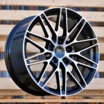 Diski R20 5×130 J7.5 ET32 RACINGLINE 3S1324 PORCHE Black Polished (Rear+Front)