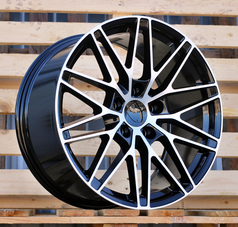 Diski R20 5x130 J7.5 ET32 RACINGLINE 3S1324 PORCHE Black Polished (Rear+Front)