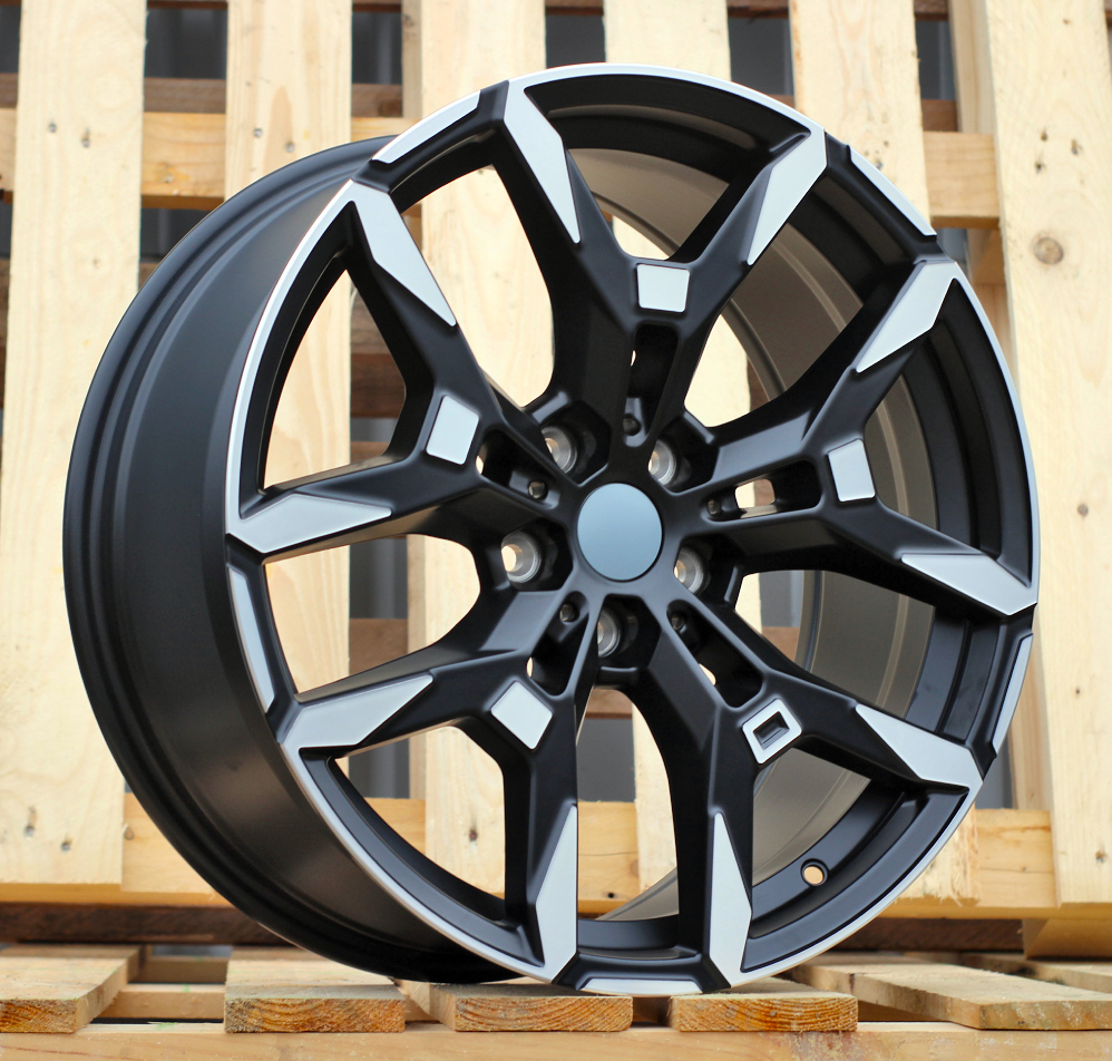 Diski R19 5x112 J8 ET27 RACINGLINE H3456F BMW Black Polished Half Matt (Rear+Front) (Hybrid Forged)