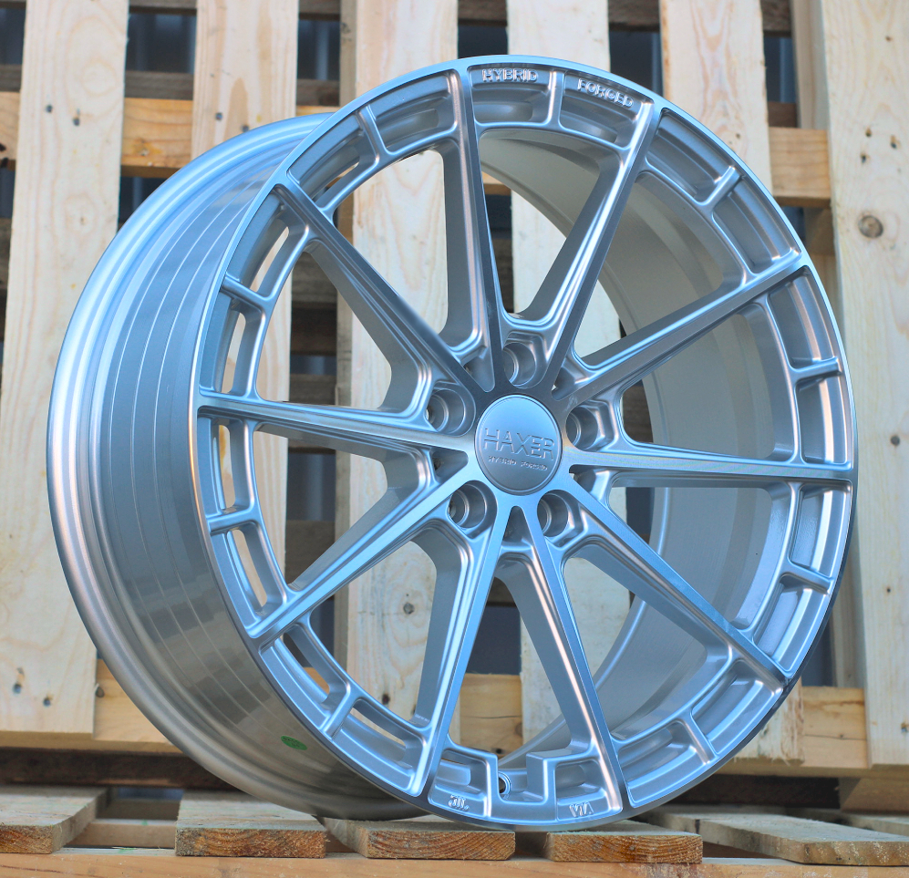 Diski R19 5x112 J8.5 ET40 HAXER HX019F Silver Polished Half Matt (Hybrid Forged)