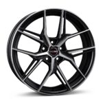 Diski R19 5×108 J8 ET50 Borbet QX black polished matt
