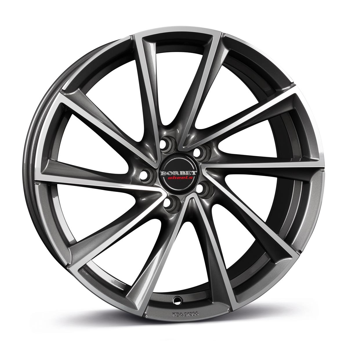 Diski R18 5x108 J8 ET45 Borbet VTX Graphite Polished