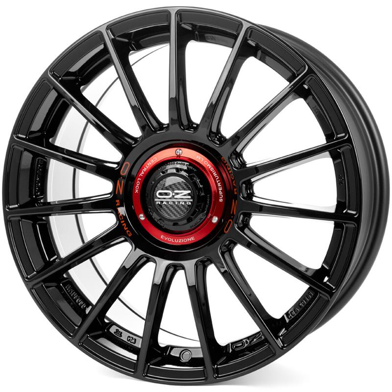 Diski R18 5x112 J8 ET48 OZ Racing Superturismo LM Gloss Black Red Lettering