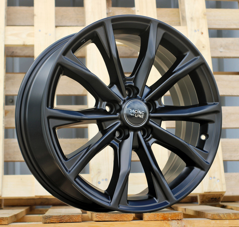 Diski R18 5x114.3 J7.5 ET40 RACINGLINE Y1351 HONDA Black Half Matt