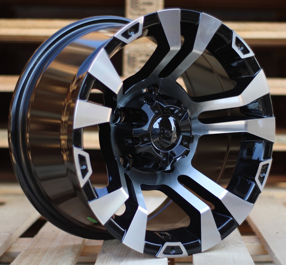 Diski R15 5x114.3 J8 ETM10 RACINGLINE BK859 4X4 Black Polished