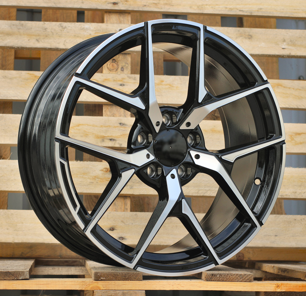 Diski R18 5x112 J8 ET43 RACINGLINE XE137 MERCEDES Black Polished (Hybrid Forged)