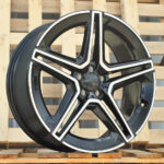 Diski R22 5×112 J9.5 ET45 RACINGLINE FBX142 MERCEDES Black Polished (Rear+Front) (Hybrid Forged)
