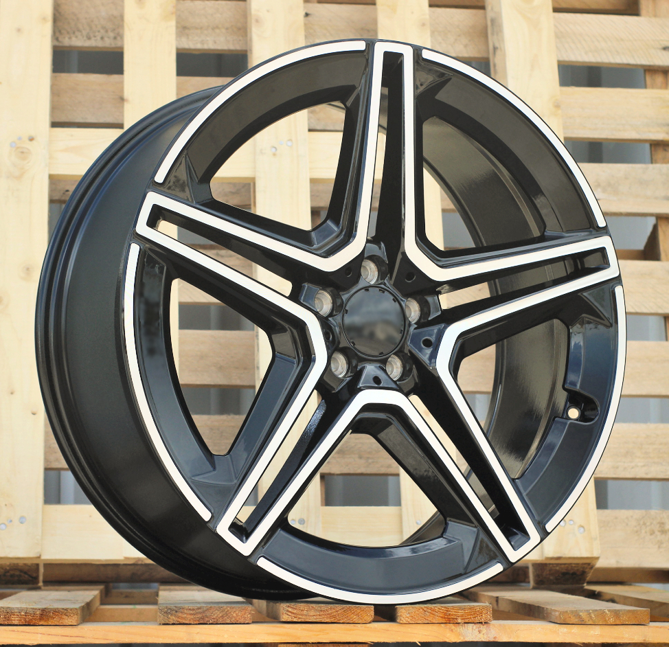Diski R22 5x112 J9.5 ET45 RACINGLINE FBX142 MERCEDES Black Polished (Rear+Front) (Hybrid Forged)