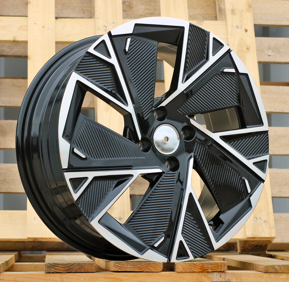 Diski R16 4x100 J6.5 ET37 RACINGLINE IN3625F RENAULT Black Polished (Hybrid Forged)