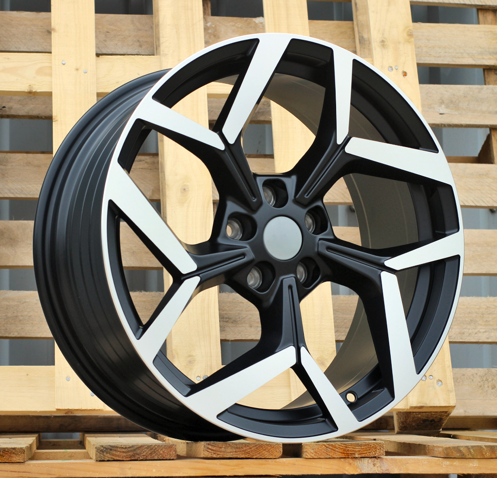 Diski R18 5x108 J8 ET47.5 RACINGLINE YF5729 FORD Black Polished Half Matt (Hybrid Forged)