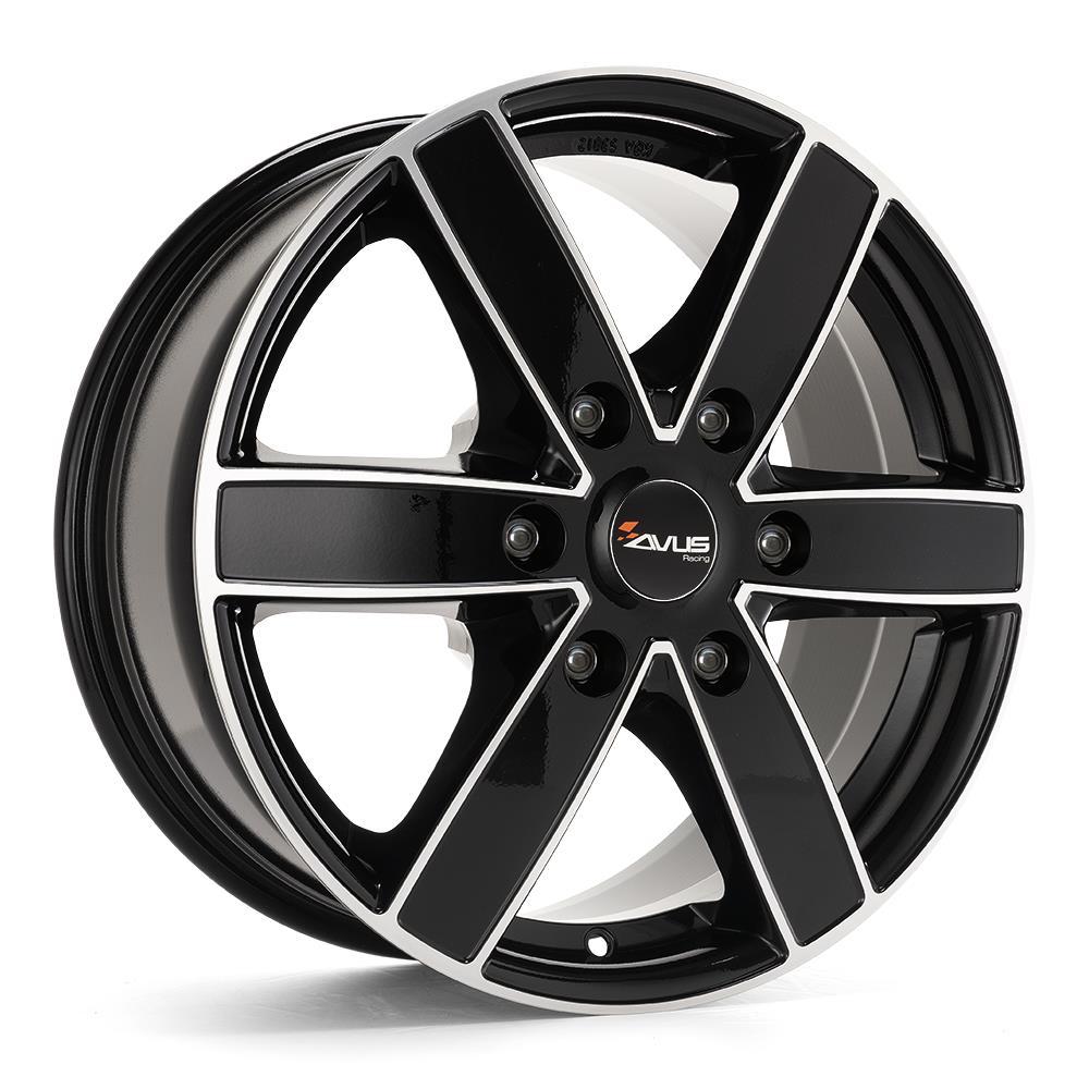 Diski R16 6x125 J6.5 ET68 Avus AC-V61 Black Polished