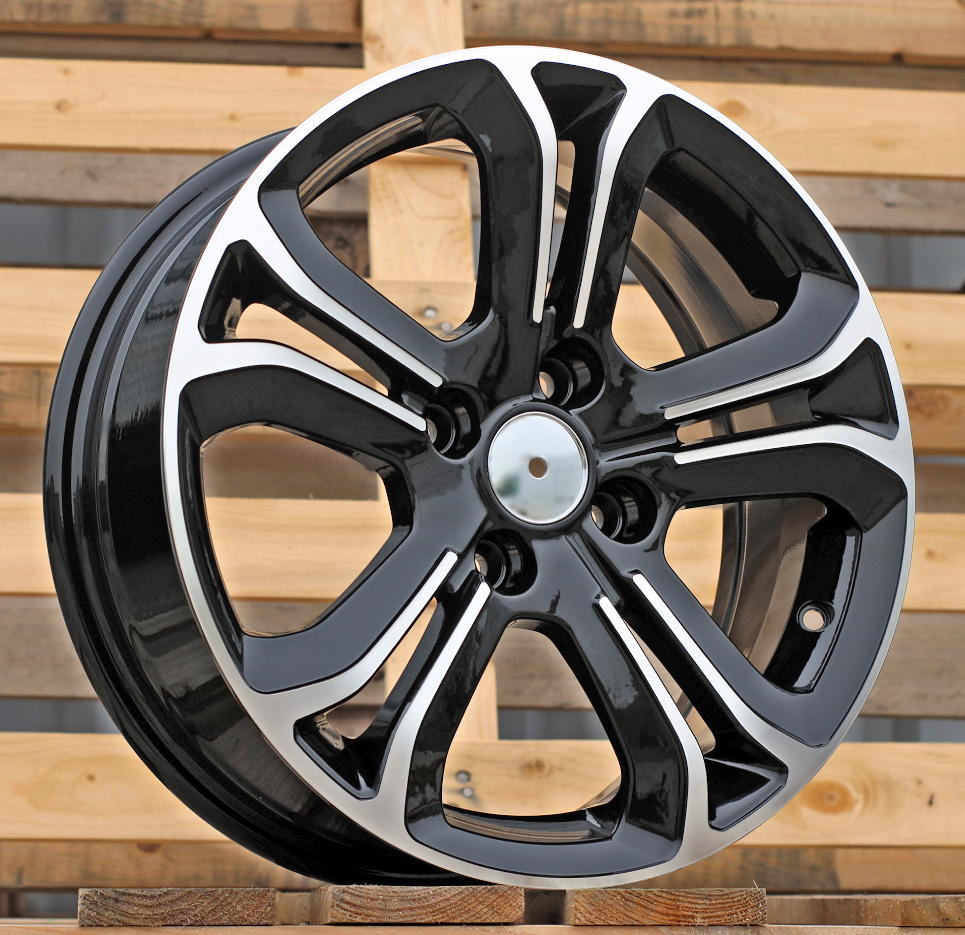 Diski R15 4x108 J6 ET25 RACINGLINE A5108 CITROEN Black Polished