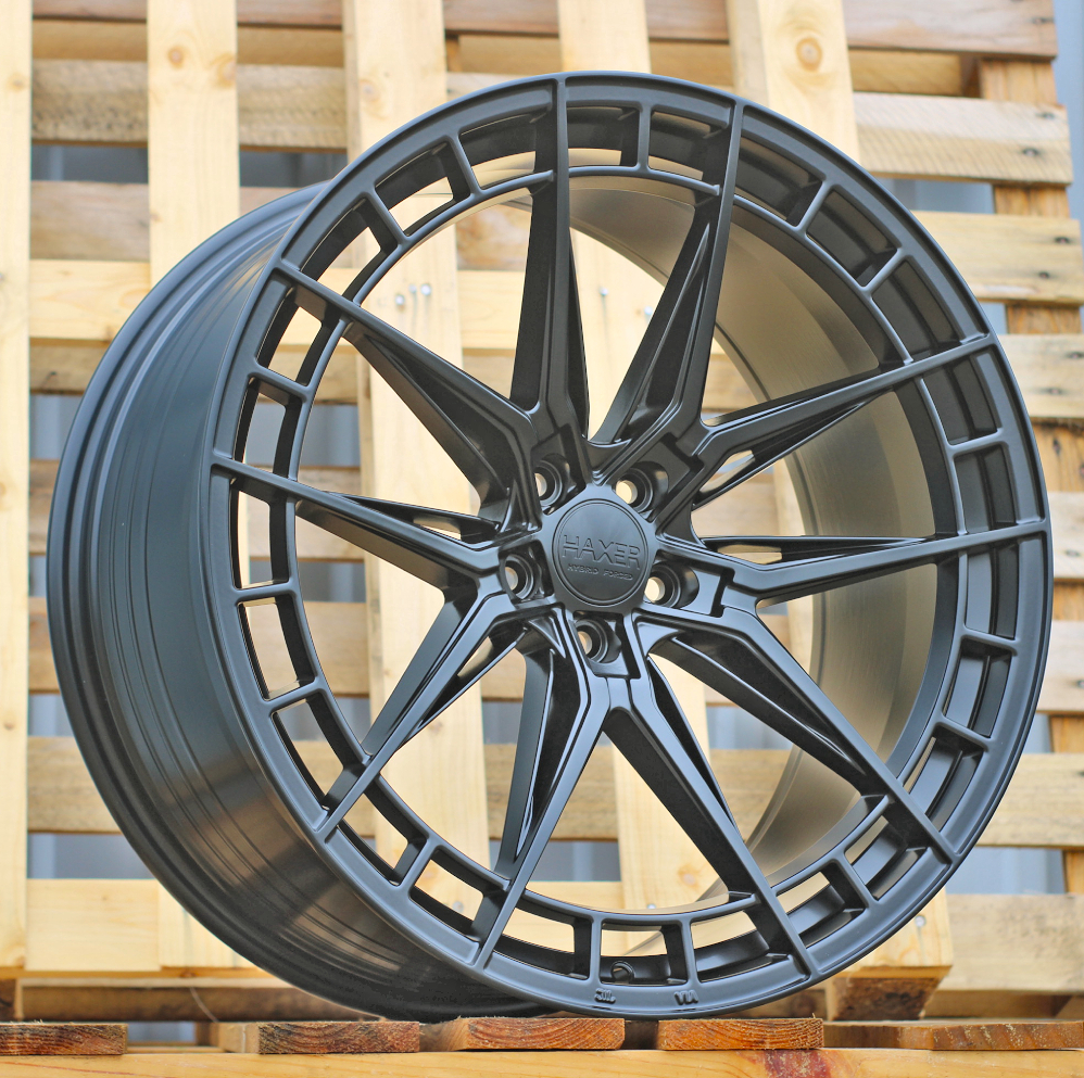 Diski R18 5x112 J8 ET40 HAXER HX046F Black Half Matt (Hybrid Forged)