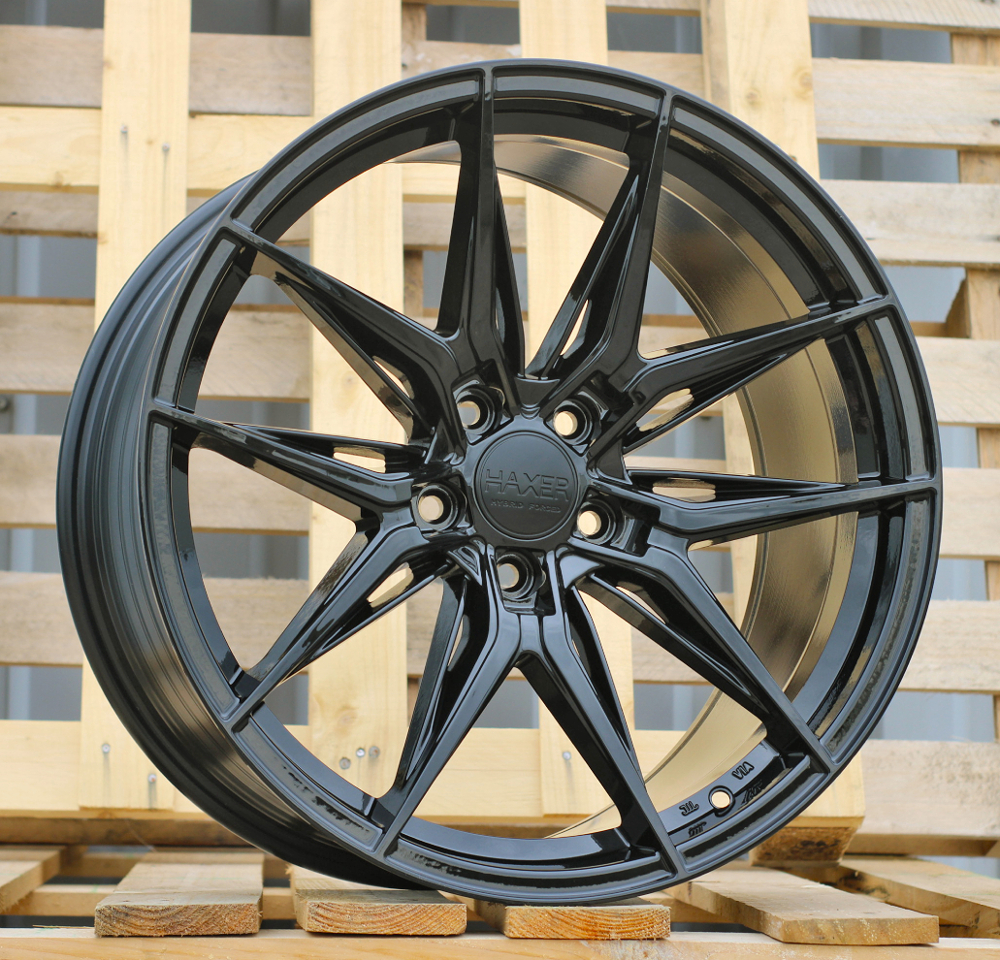 Diski R18 5x112 J8 ET40 HAXER HX036 Black (Hybrid Forged)