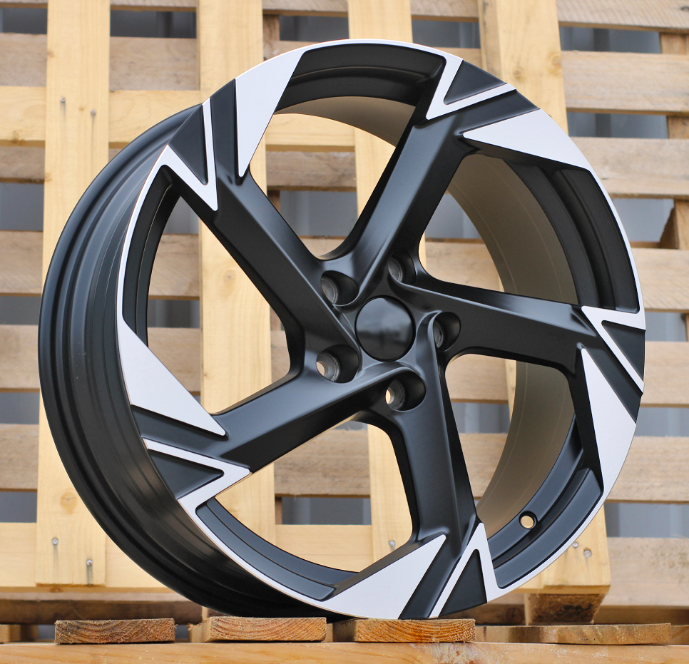 Diski R18 5x112 J7.5 ET45 RACINGLINE YF5754 VW Black Polished Half Matt (Hybrid Forged)