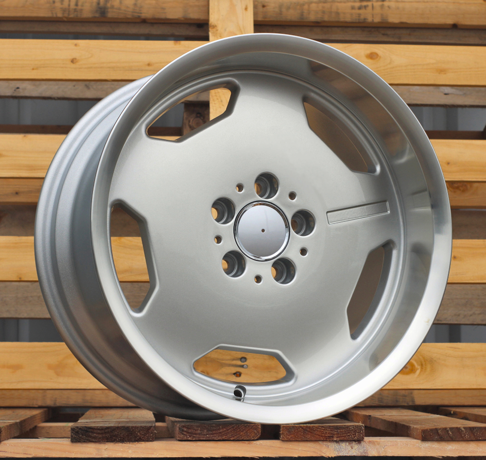 Diski R17 5x112 J9 ET30 RACINGLINE BK632 MERCEDES Silver +Polished Lip