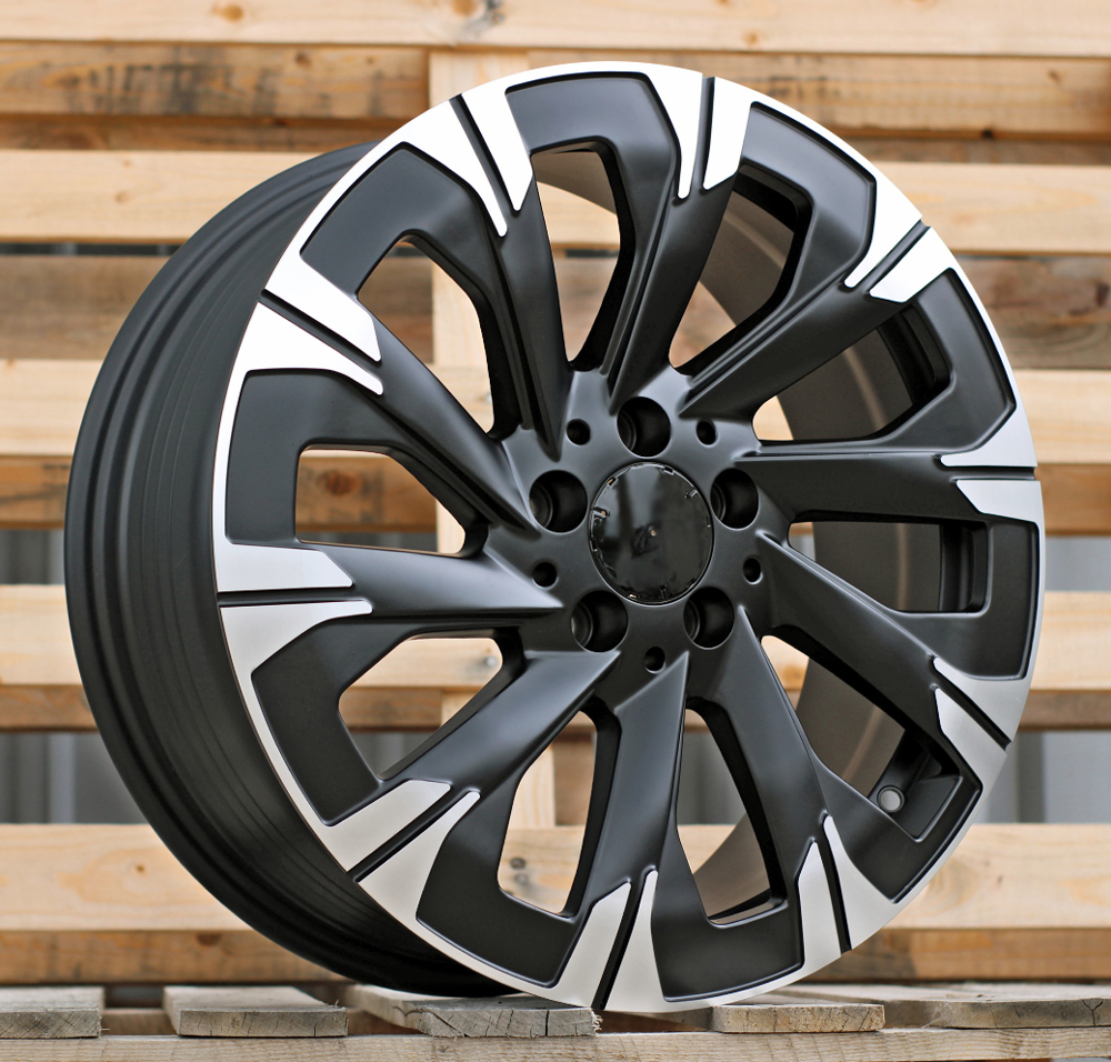 Diski R18 5x112 J7.5 ET52 RACINGLINE IN3519F MERCEDES Black Polished Half Matt (Hybrid Forged)