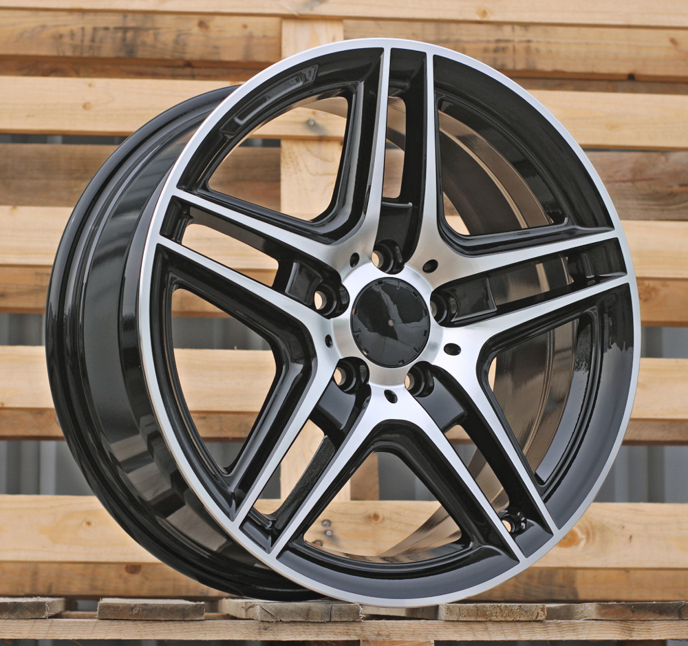 Diski R17 5x112 J7.5 ET45 RACINGLINE SSA02 MERCEDES Black Polished